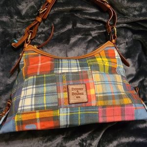 Dooney & Bourke Madras Plaid Canvas Purse